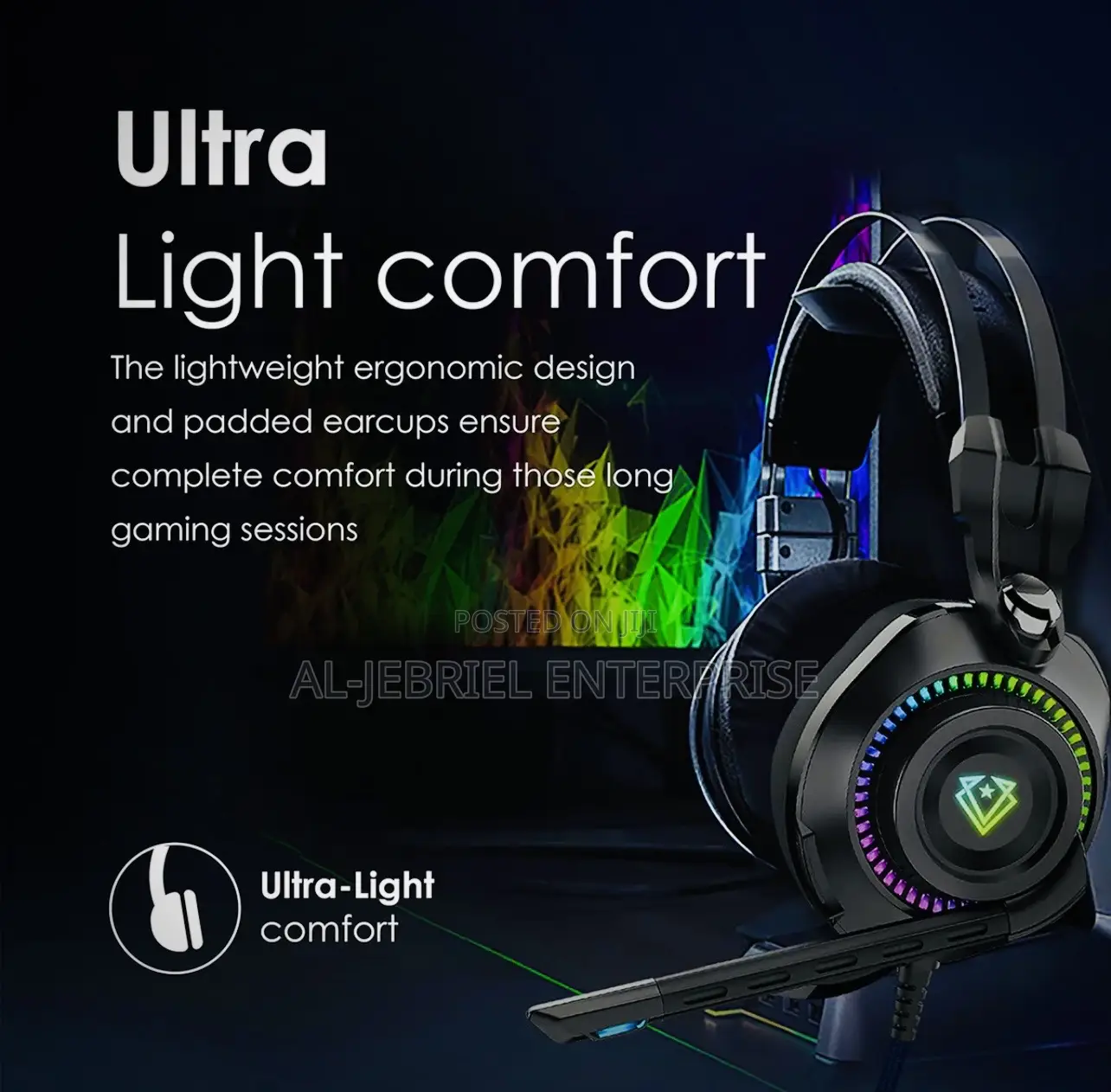 Vertux Gaming Over Ear Headset With Mic