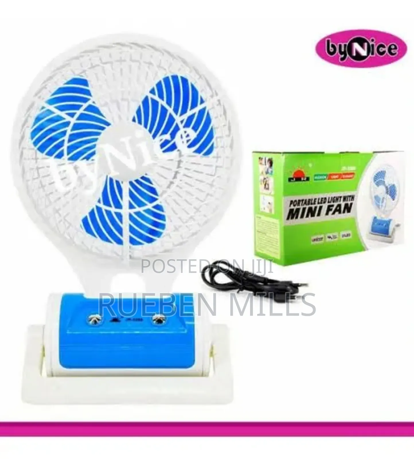 Chargeable Mini Fan With Led Light Jr 5588