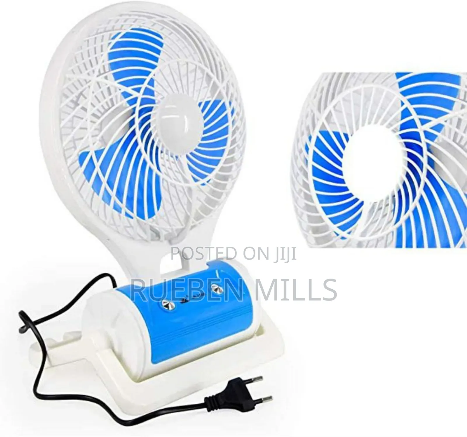 Portable Cordless Mini Fan With Led Light