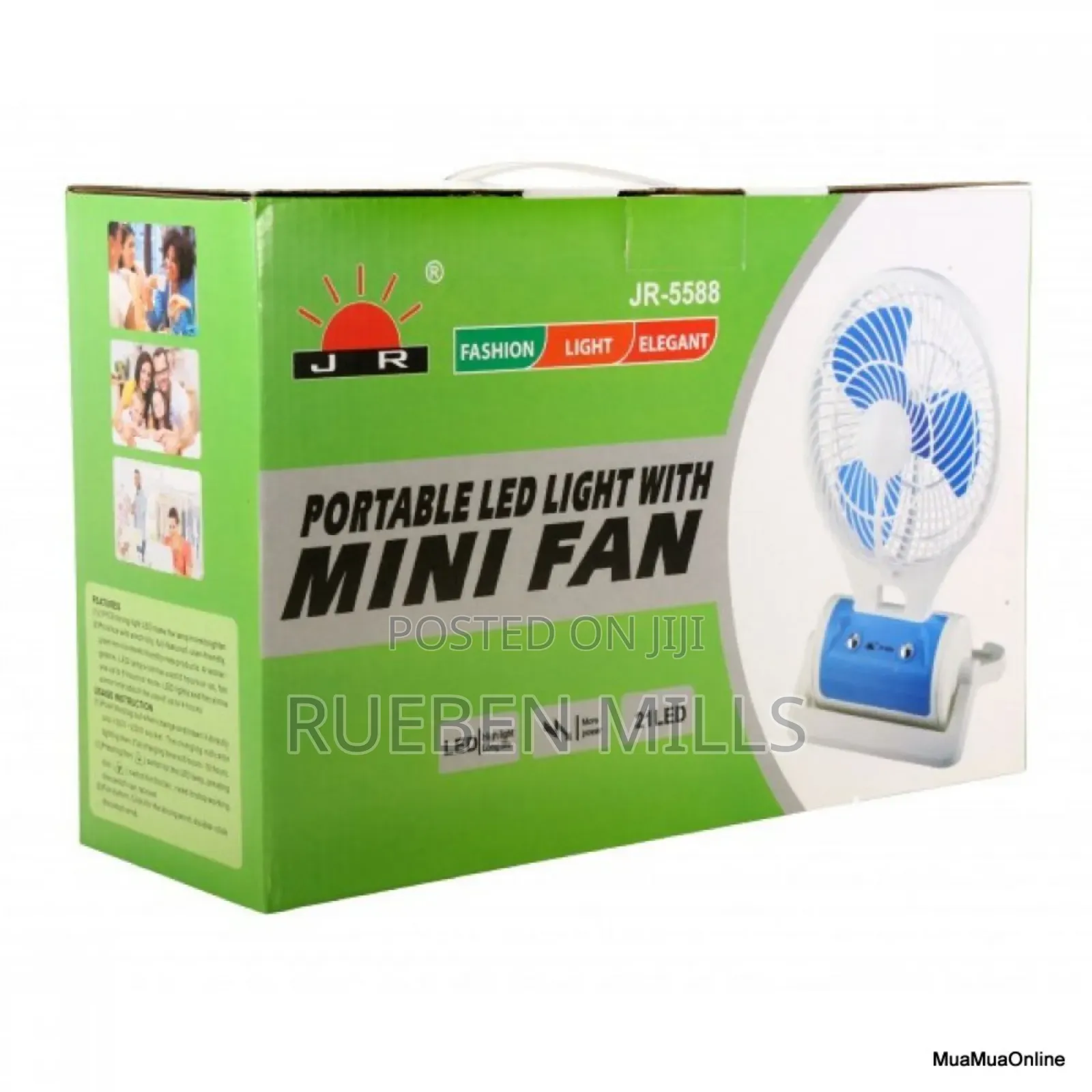 Plastic White Jr-5588 Portable Mini Fan Rechargeable