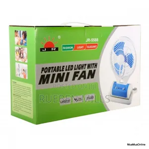 Plastic White Jr-5588 Portable Mini Fan Rechargeable