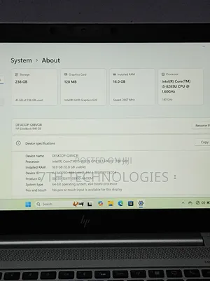 Laptop HP EliteBook 840 G6 16GB Intel Core I5 SSD 256GB