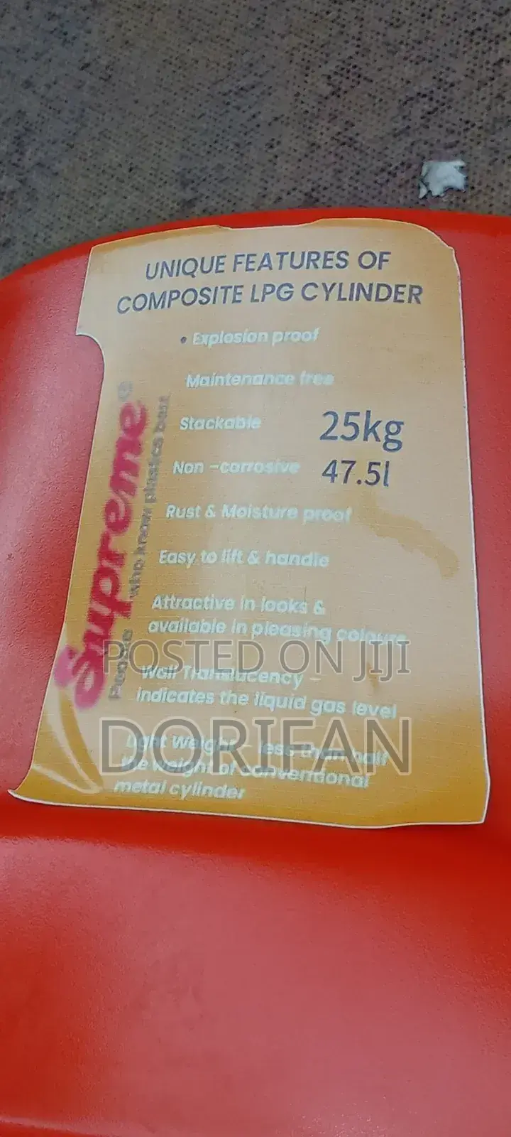 25kg Fibreglass Cylinder