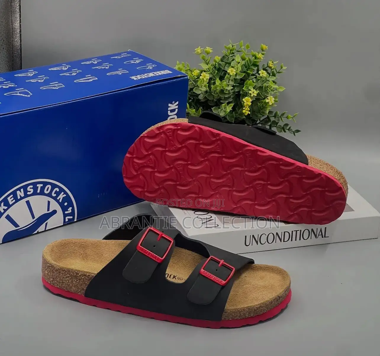 Authentic Birkenstock Arizona Slides Black/White