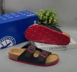 Authentic Birkenstock Arizona Slides Black/White