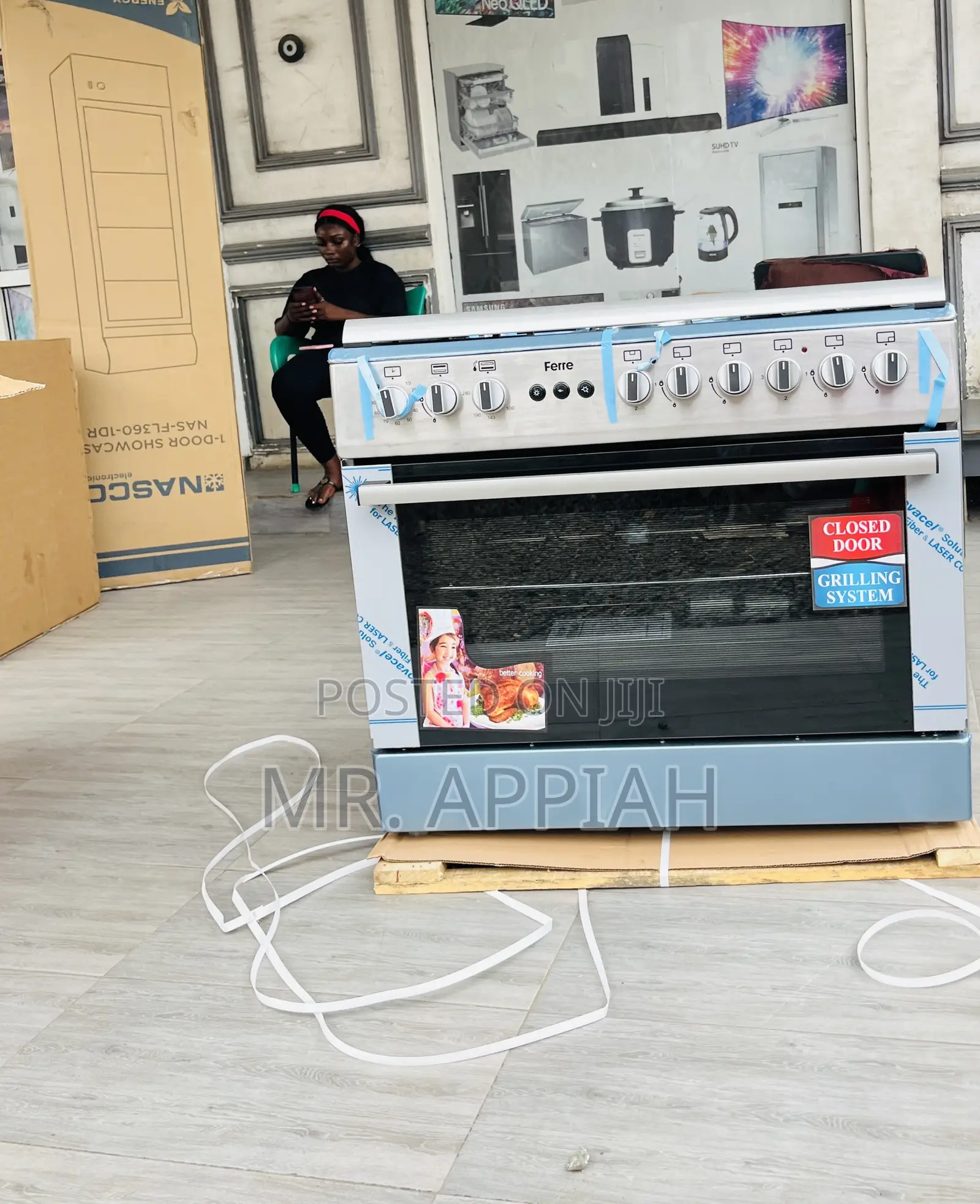 Newly Made Ferre 60x90 2 Electric + 4 Gas Glass Lid Burner.