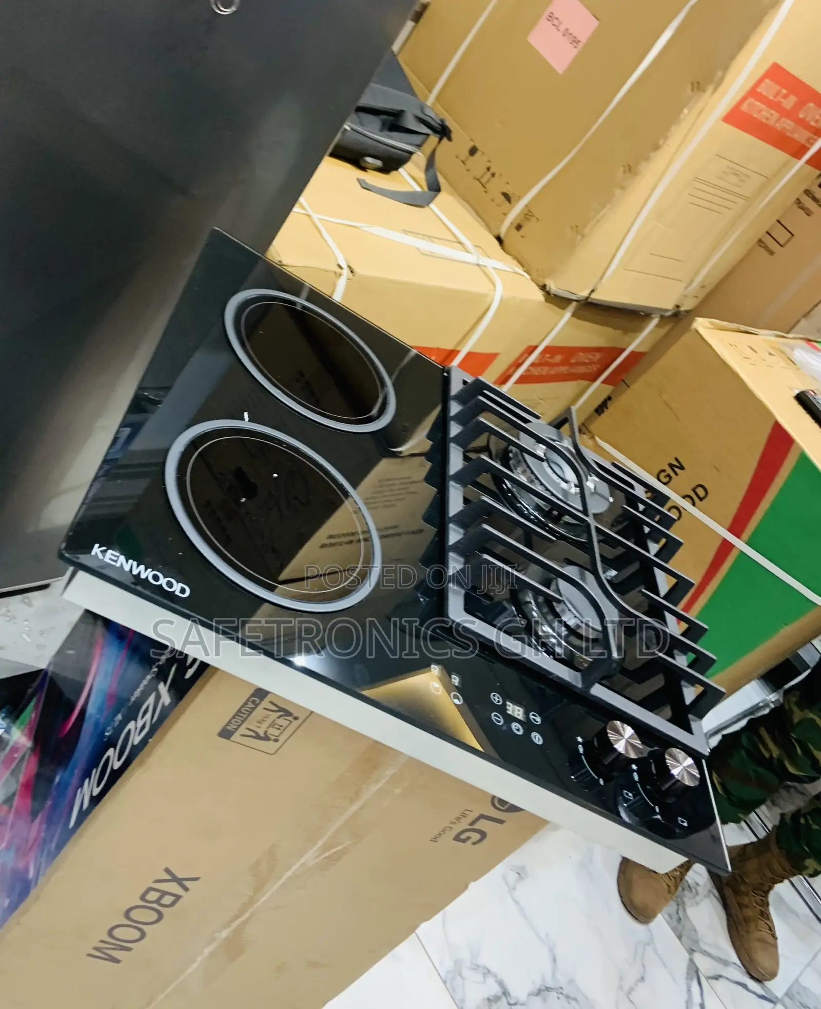 Available 2 Gas 2 Electric Black 60cm in-Built Cooker