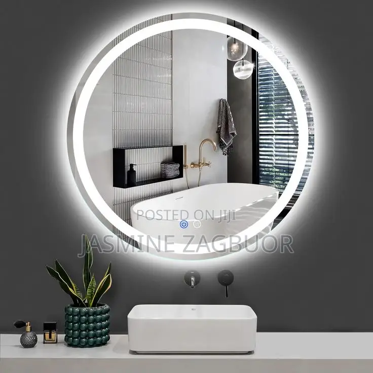 Smart Led Mirror With Bluetooth Speaker and 3 Colors Lightening.