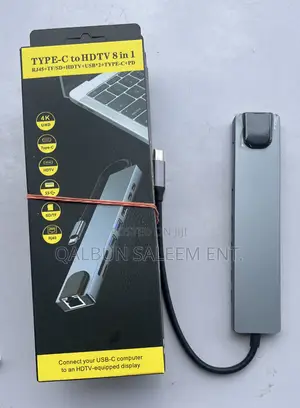 Original Type-c To Hdtv 8 In 1 Adapter (Rj45 Sd Card Pd)