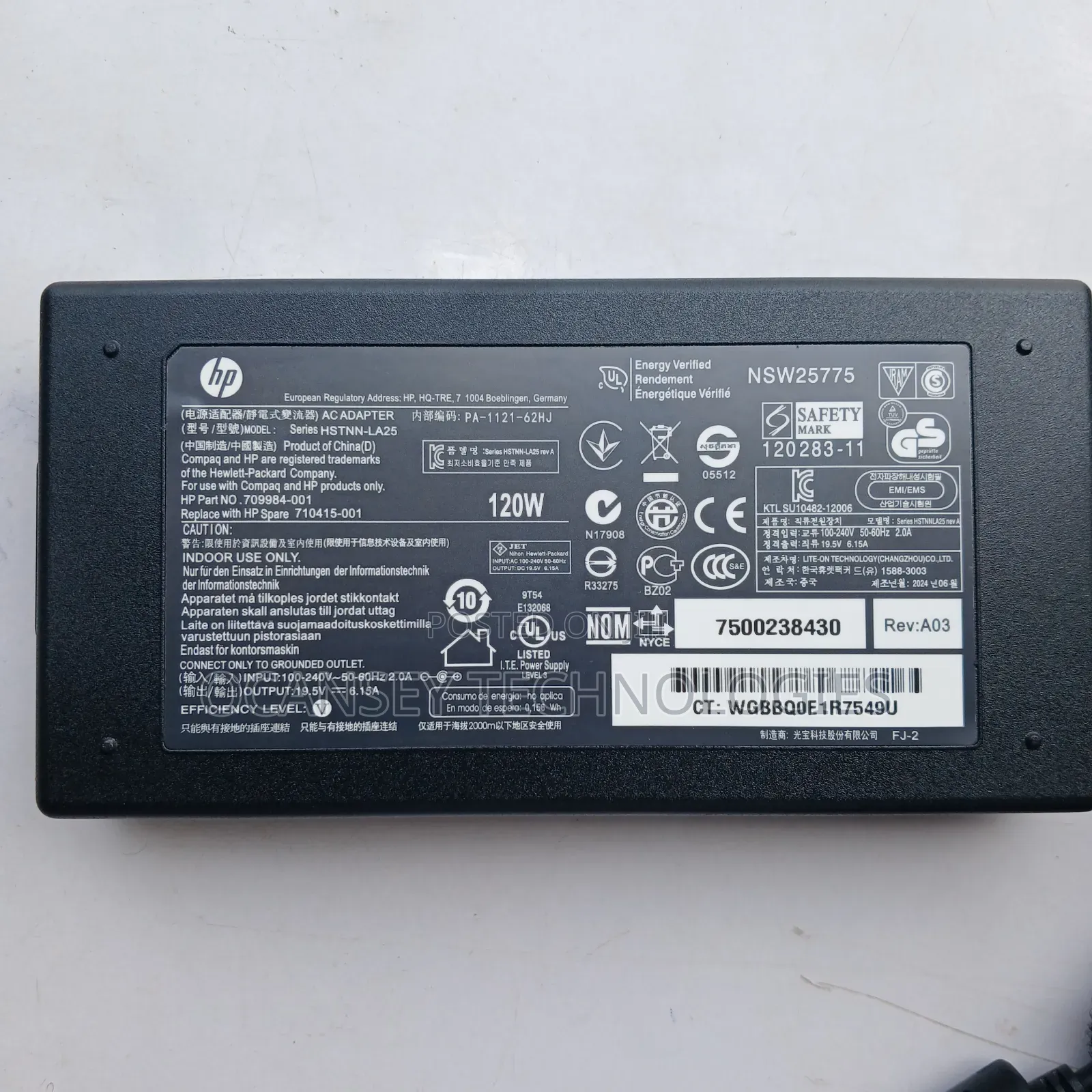 Original Hp Blue Pin 19.5v 6.15a 120w Adapter / Charger