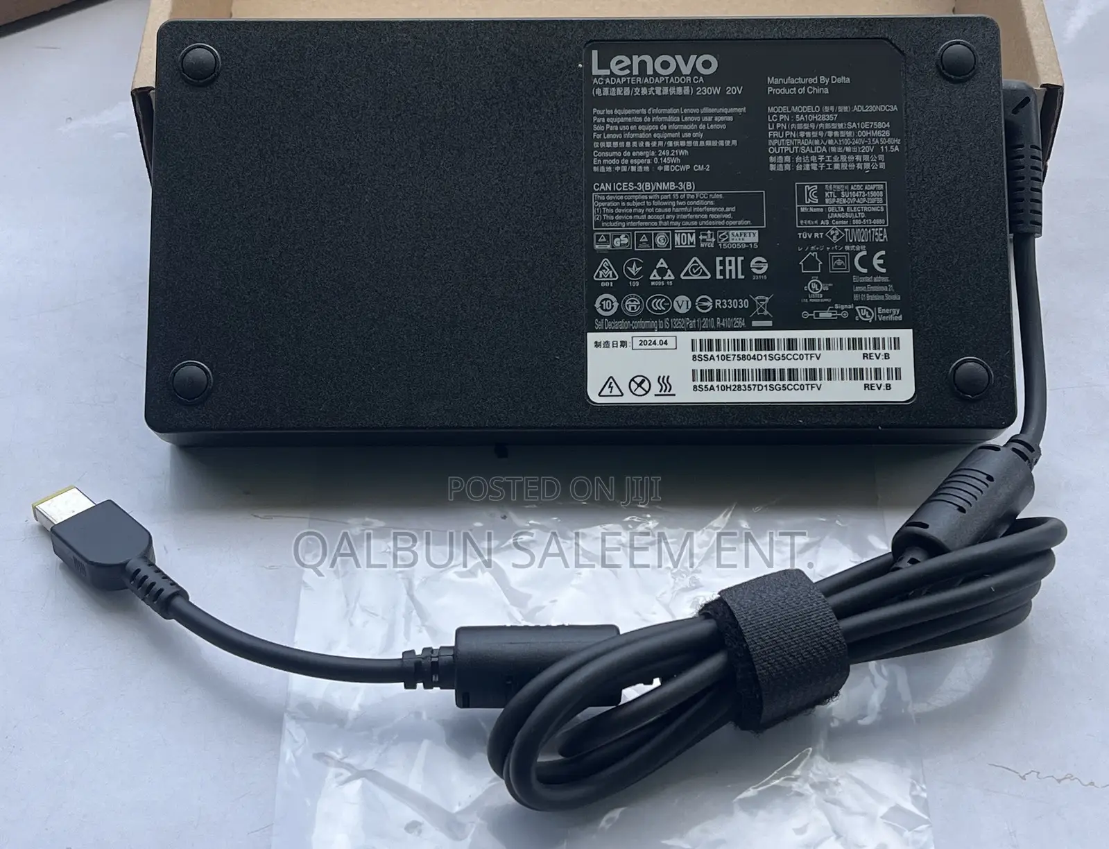 Original Lenovo Usb 20v 11.5a 230w Adapter / Charger 🔌