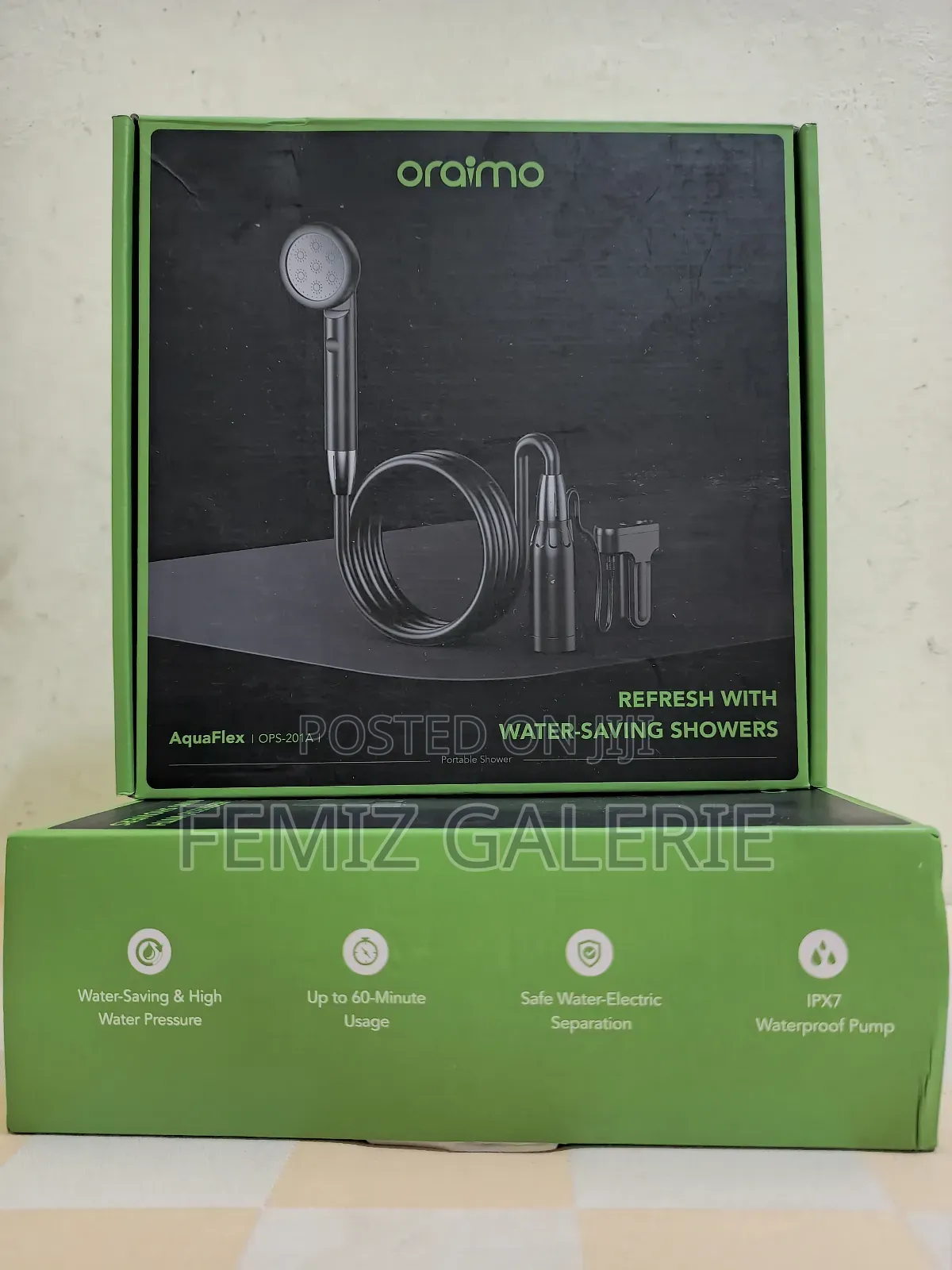 Oraimo Aquaflex Portable Rechargeable Shower Pump