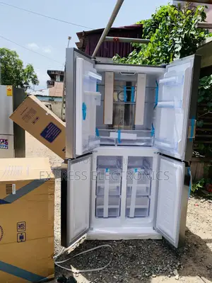Pearl Side by Side Fridge Pf-613md Four Doors Grey