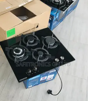 Grab Original 60cm Black 4 Gas Cooker Built-In