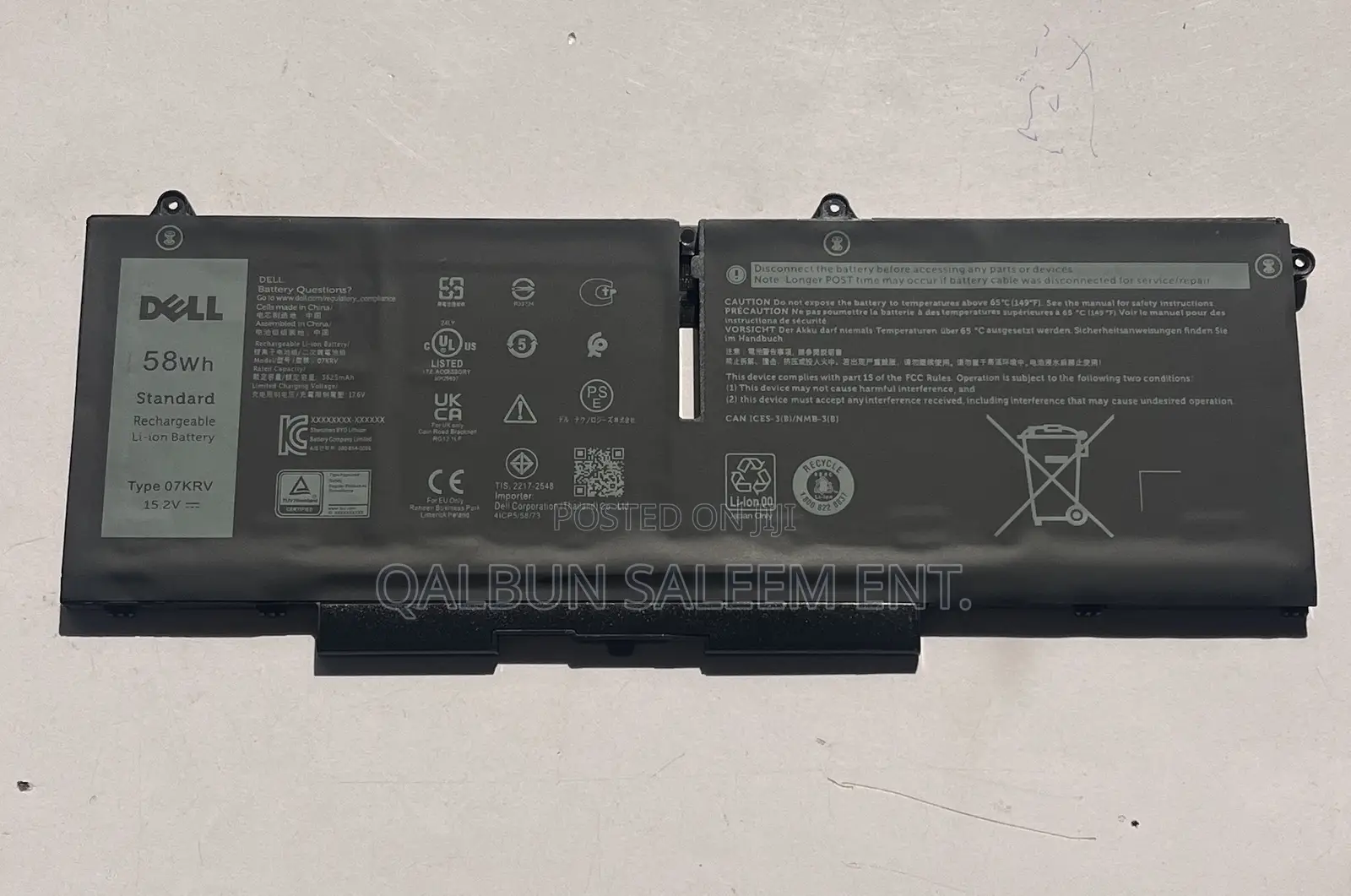 Dell 07krv Battery For Latitude 5330 5430 Precision 3570