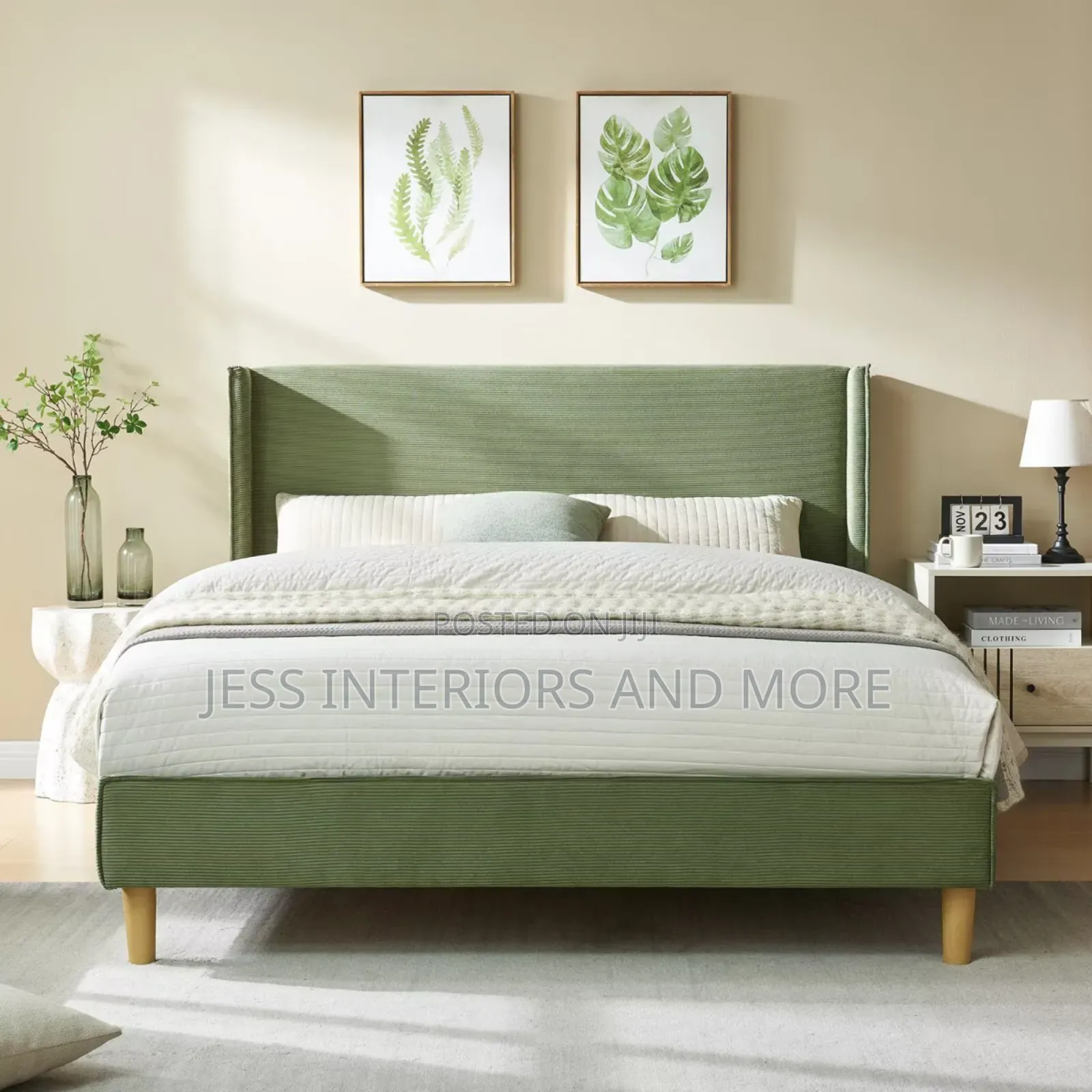 Bed Frame (Queen Size ) Corduroy