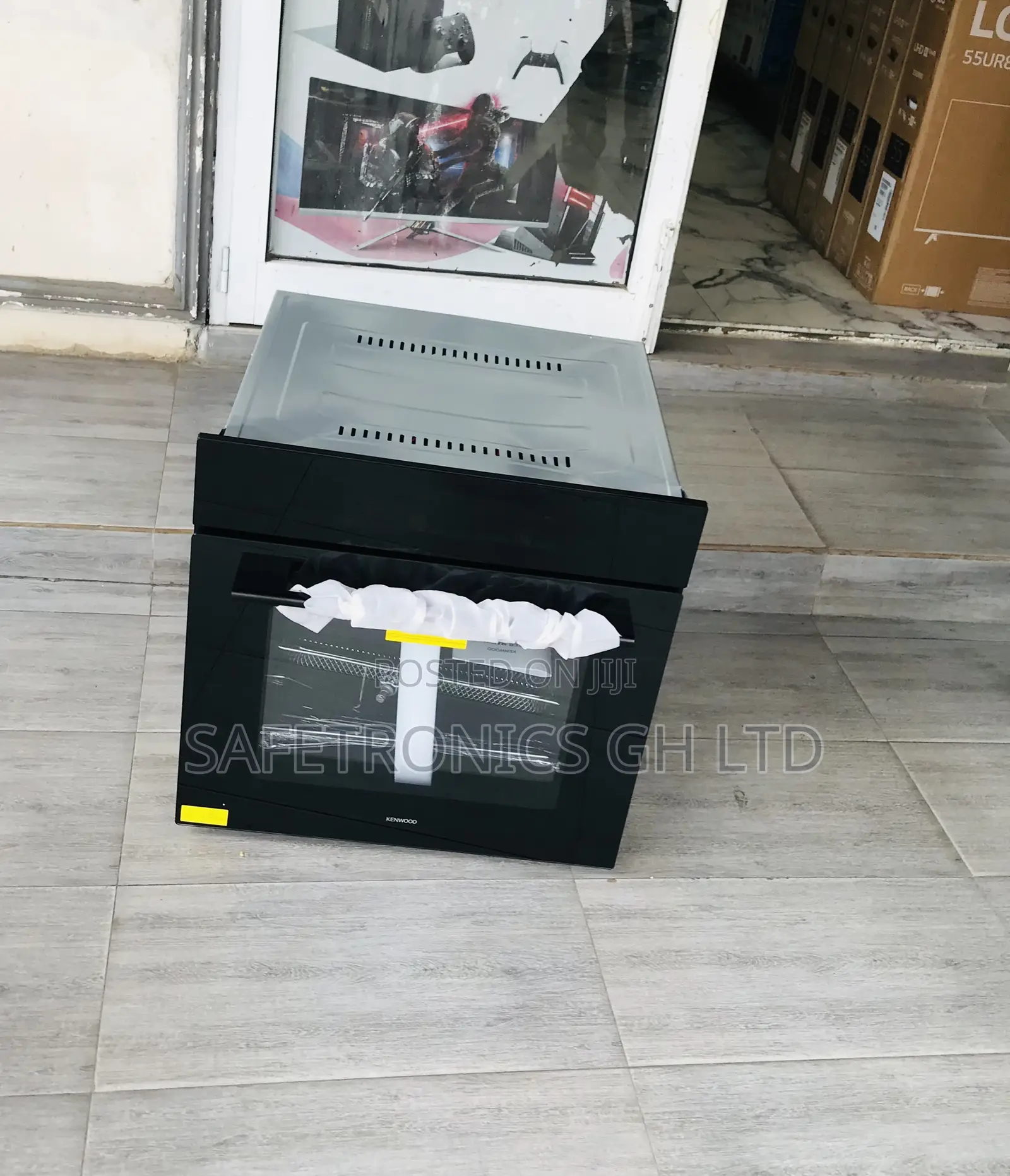 Black Energy Saving Ceramic 90cm Built in Oven