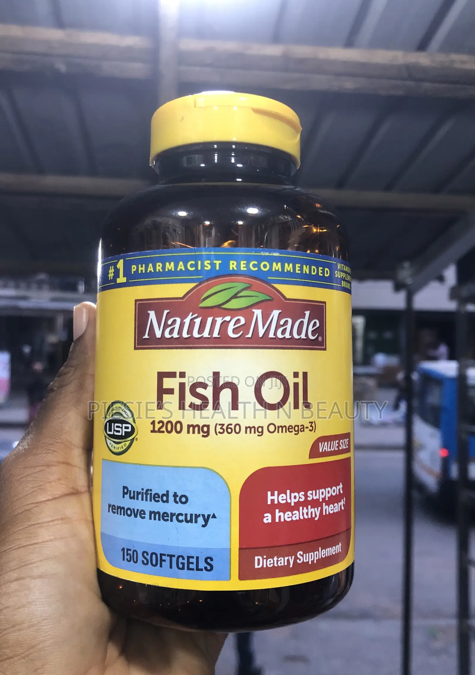 Nature Made Fish Oil 1200 Mg (360mg Omega 3) 150 Softgels