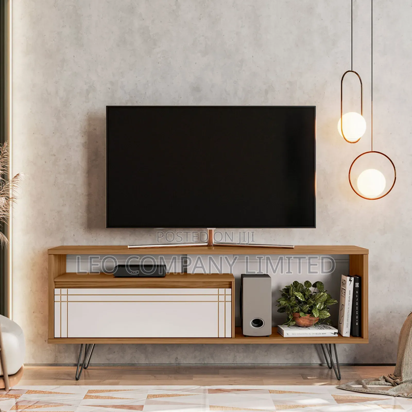Modern Tv Stand With Door 60"