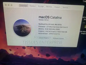 Laptop Apple MacBook 2012 8GB Intel Core i5 HDD 750GB