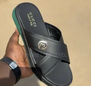 Photo - Gucci Luxe Cross Slippers ( Black/ Cream )