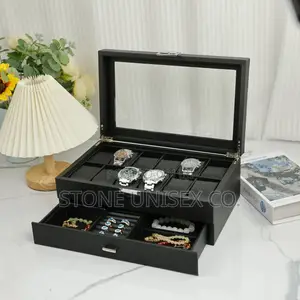 Photo - 12 Slots Watch Case With Drawer