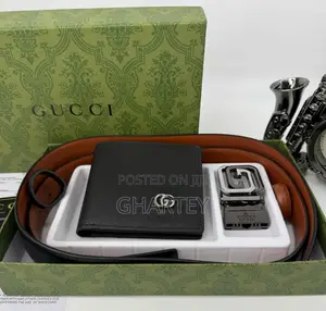 Photo - Gucci Leather Wallet Belt Combo