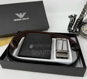 Aix From Giorgio Armani Wallet Belt Combo Set