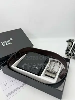 Men’S Leather Belt and Wallet Combo || Available as Seen