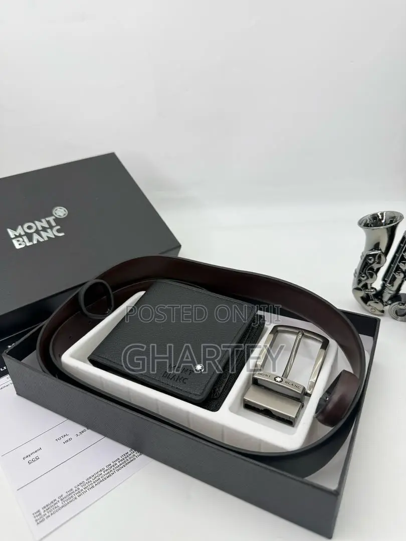 Men’S Leather Belt and Wallet Combo || Available as Seen