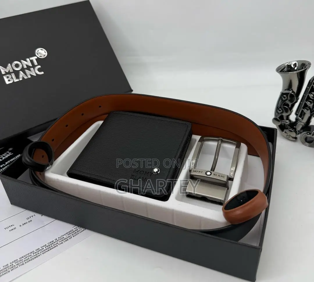 Men’S Leather Belt and Wallet Combo || Available as Seen