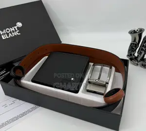 Men’S Leather Belt and Wallet Combo || Available as Seen