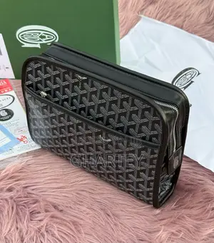 Goyard Canvas Multipurpose Hand Bag or Pouch - Black
