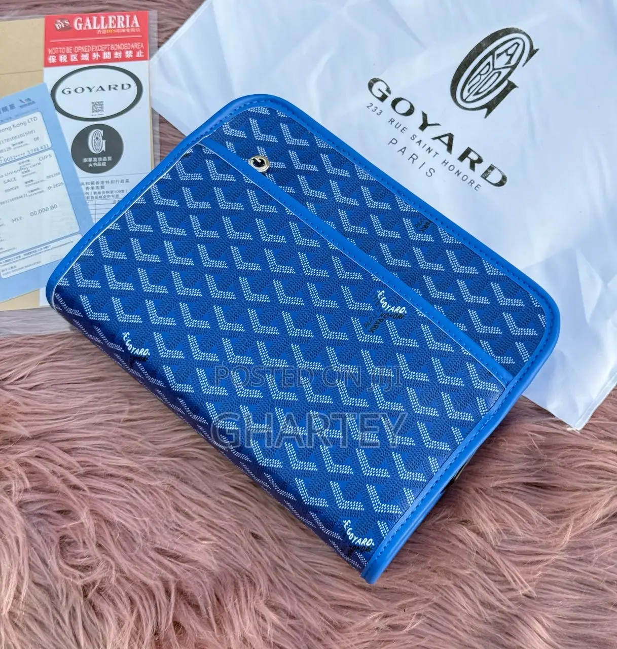 Goyard Universal Luxury Hand Bag or Pouch - Blue