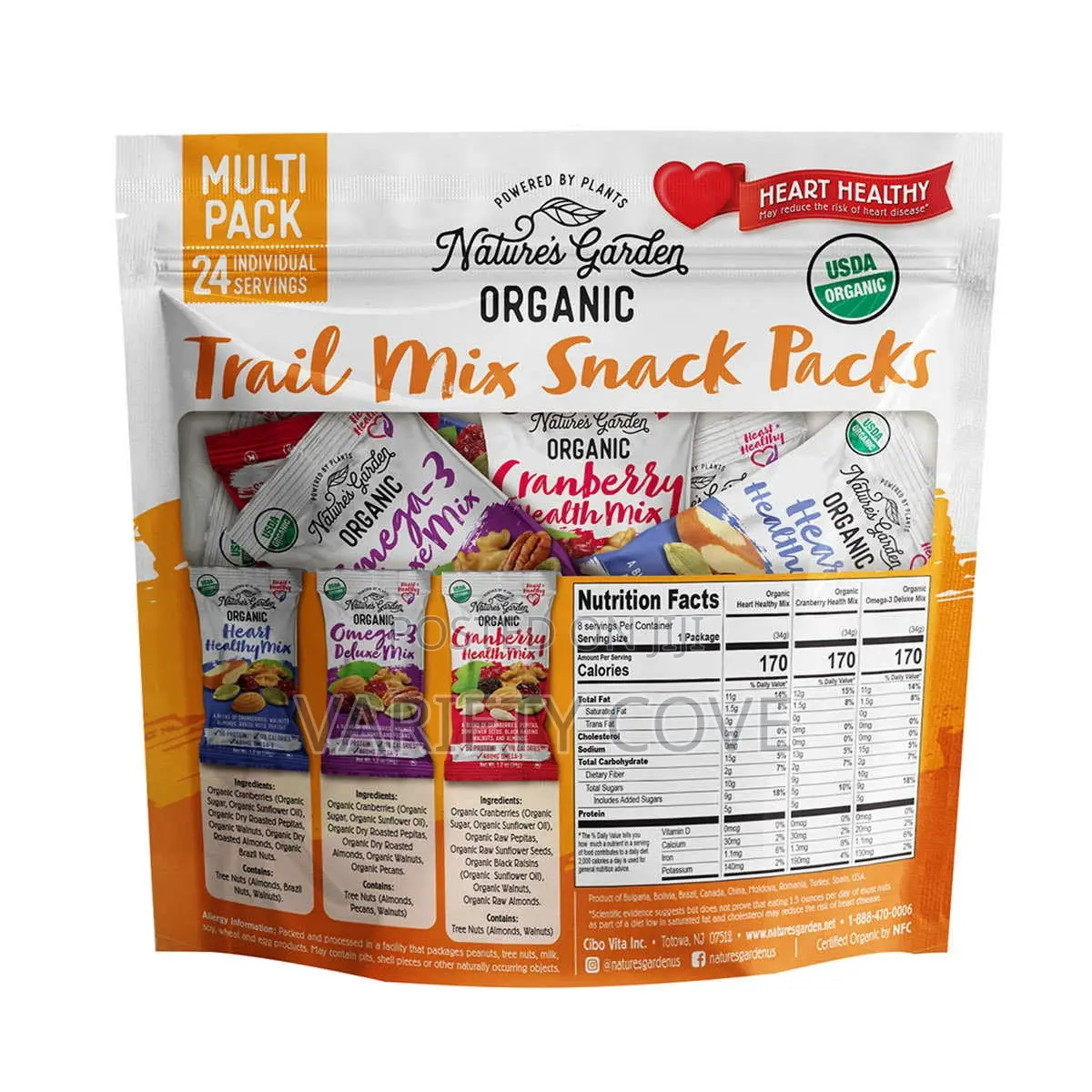 Nature’S Garden Organic Trial Mix Snack Pack Mixed Muts