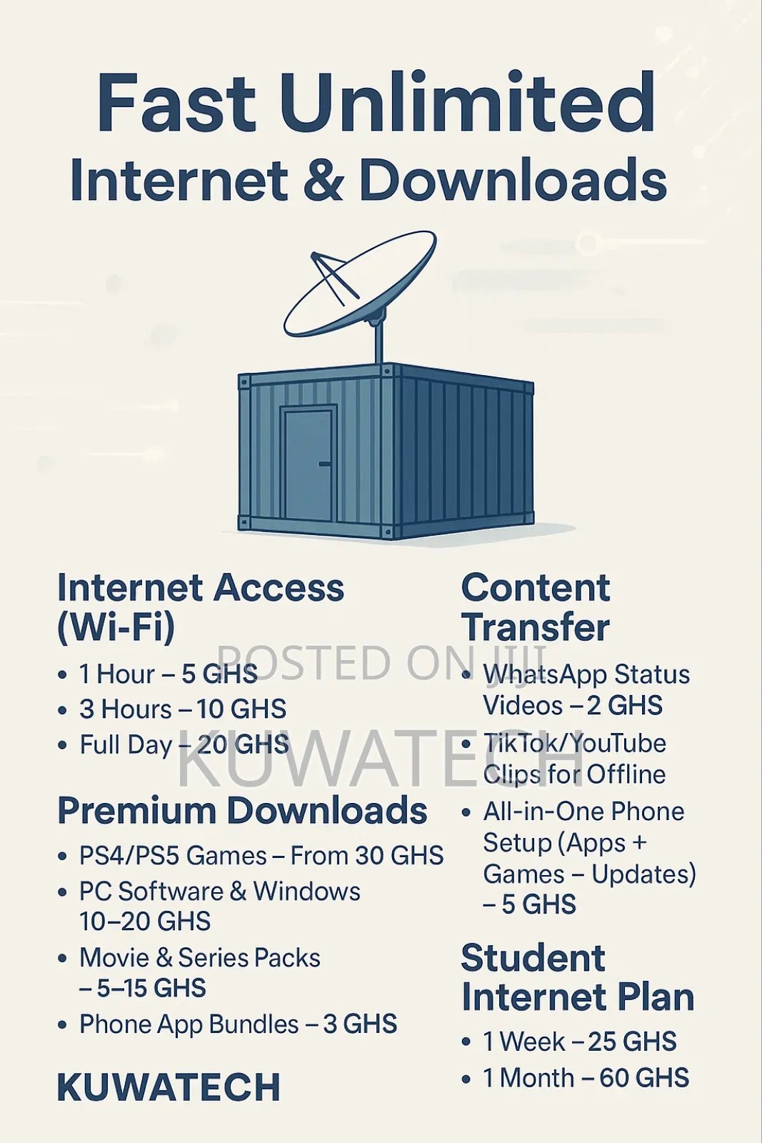 Fast Unlimited Internet Downloads at Kuwatech