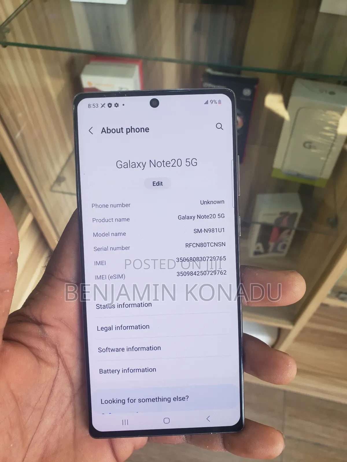 Samsung Galaxy Note 20 5G 128 GB Gray