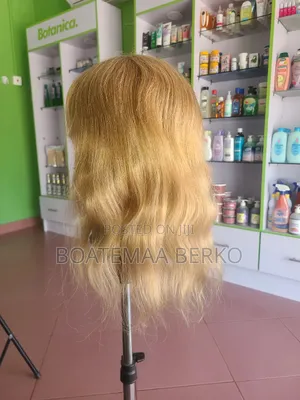 Golden Blonde Wavy French Cut Wig