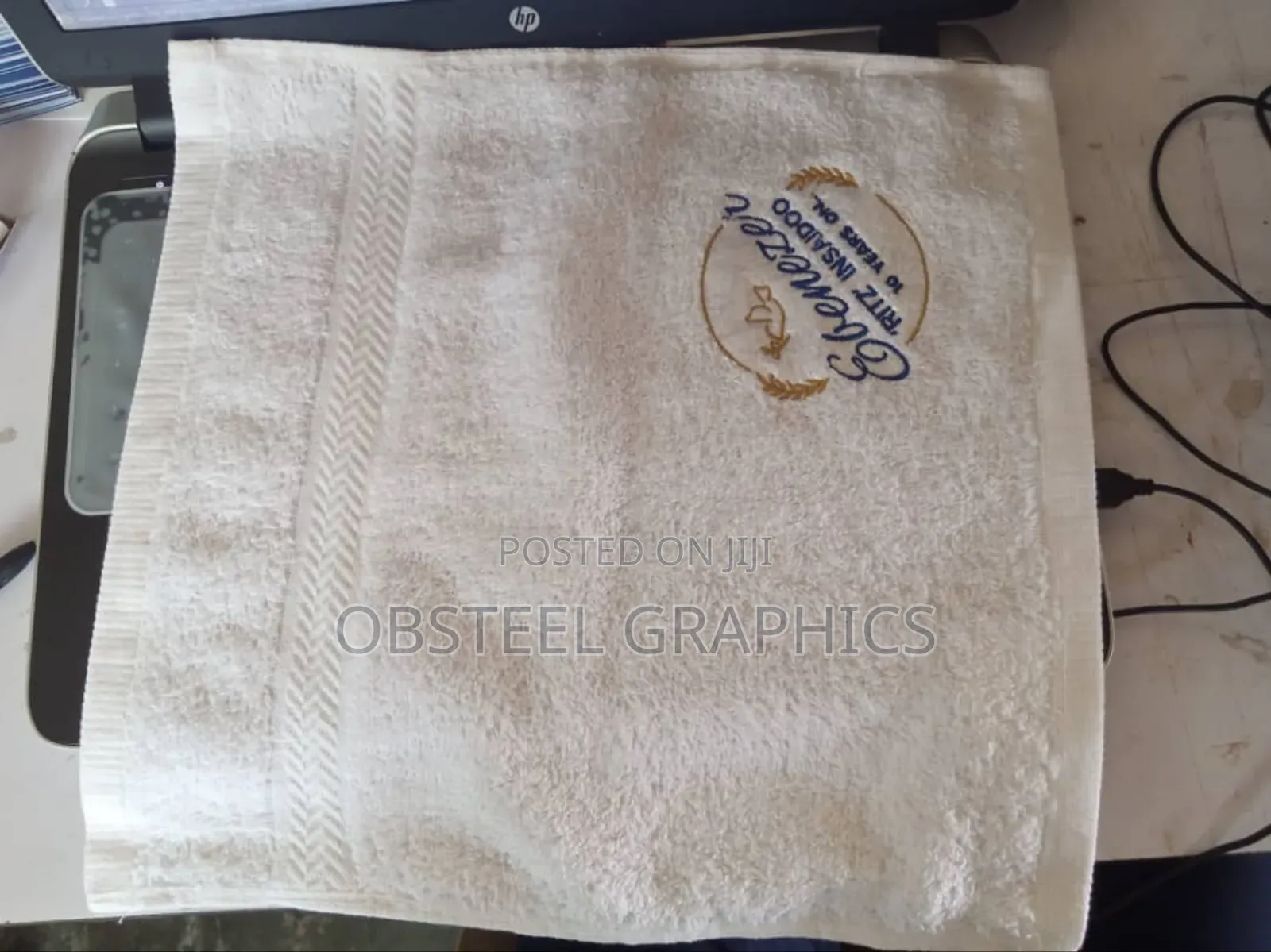 Embroidery on Towels, Shirts, Lacoste, Cap, Sash, Scarf, Etc