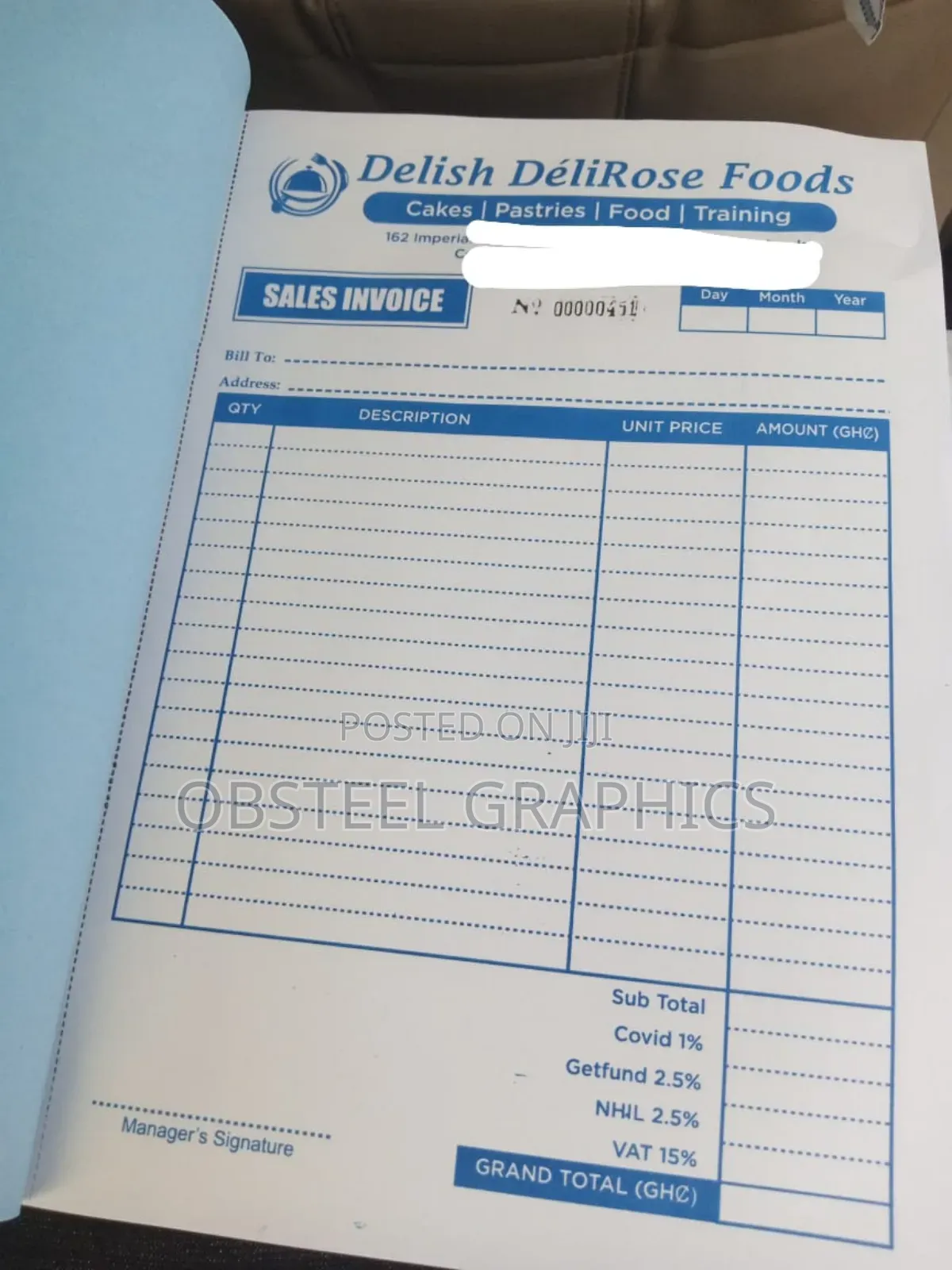 Printing Of Invoice, Receipt, Waybill, Log Book, Etc