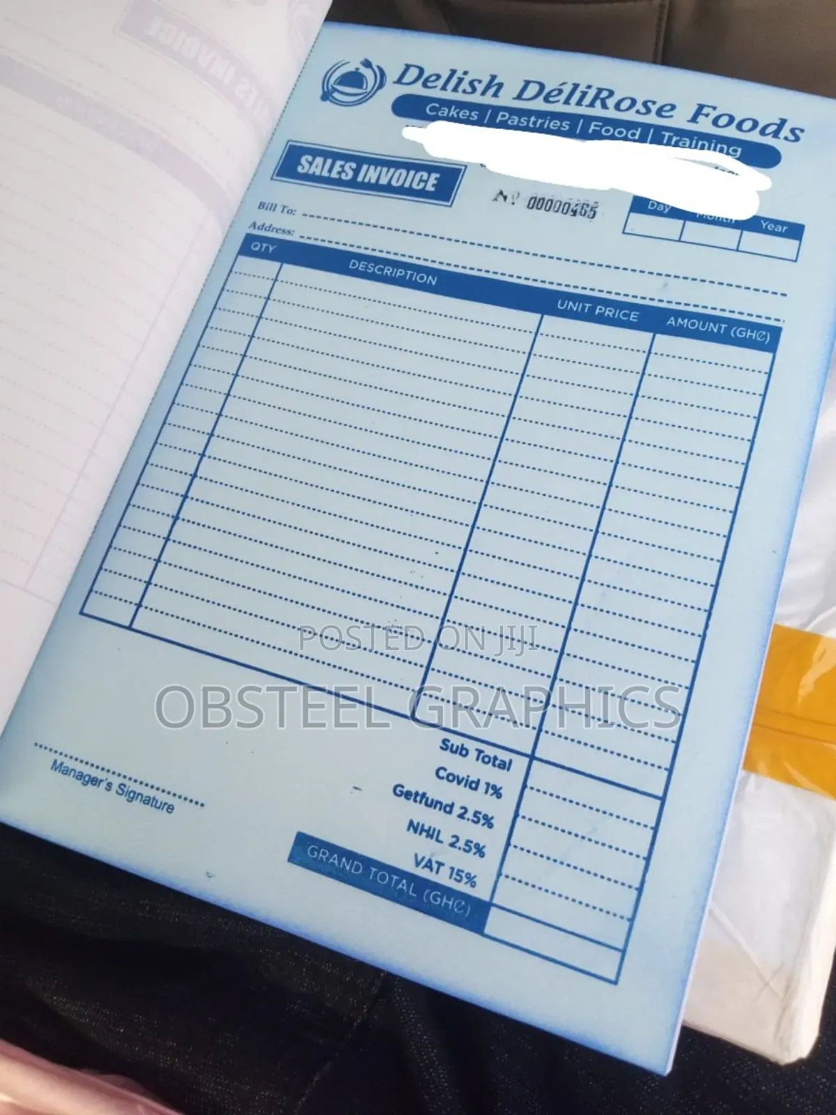 Printing Of Invoice, Receipt, Waybill, Log Book, Etc