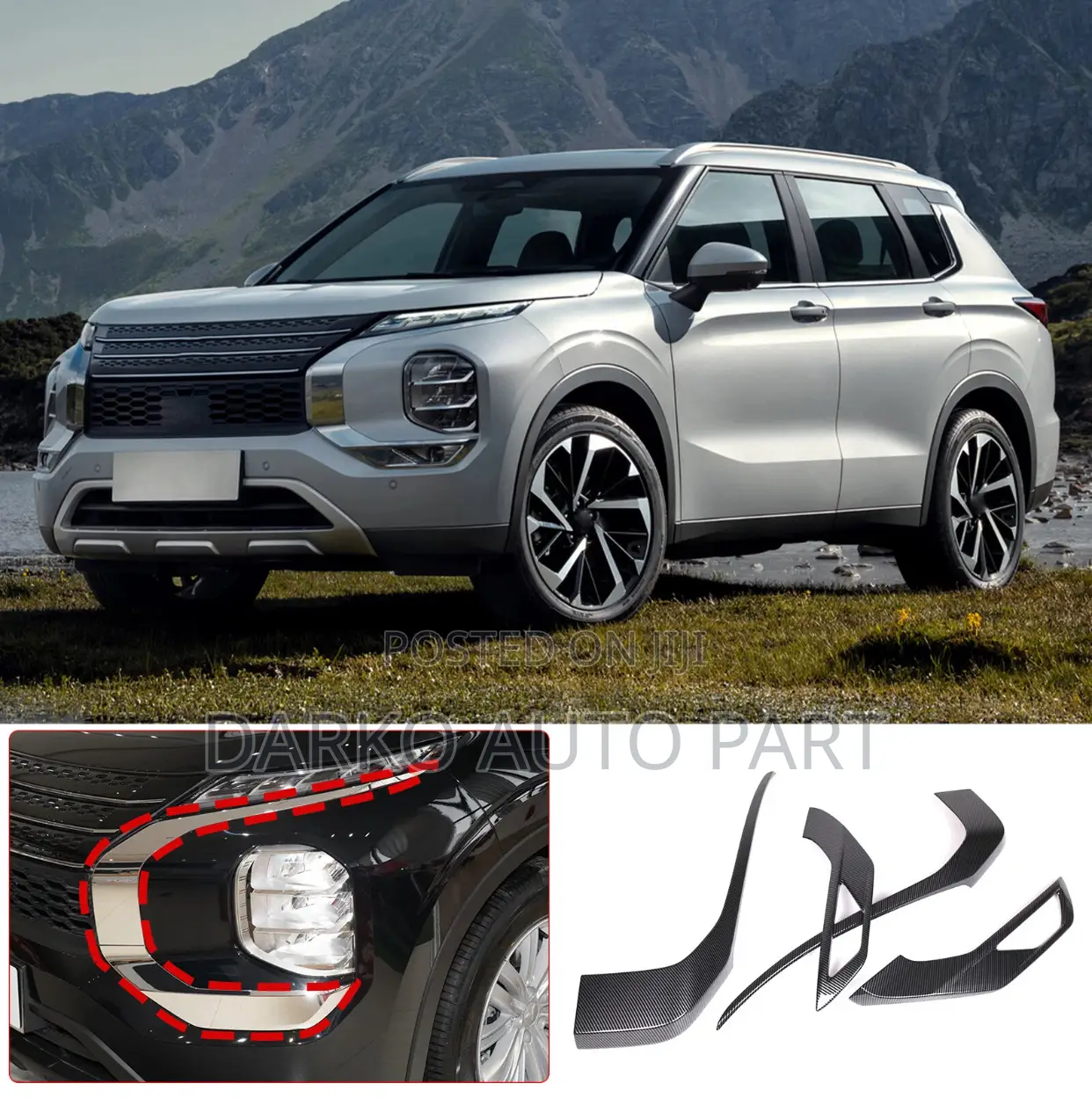 Carbon Fiber Front Grille Trmitsubishi Outlander 22-23