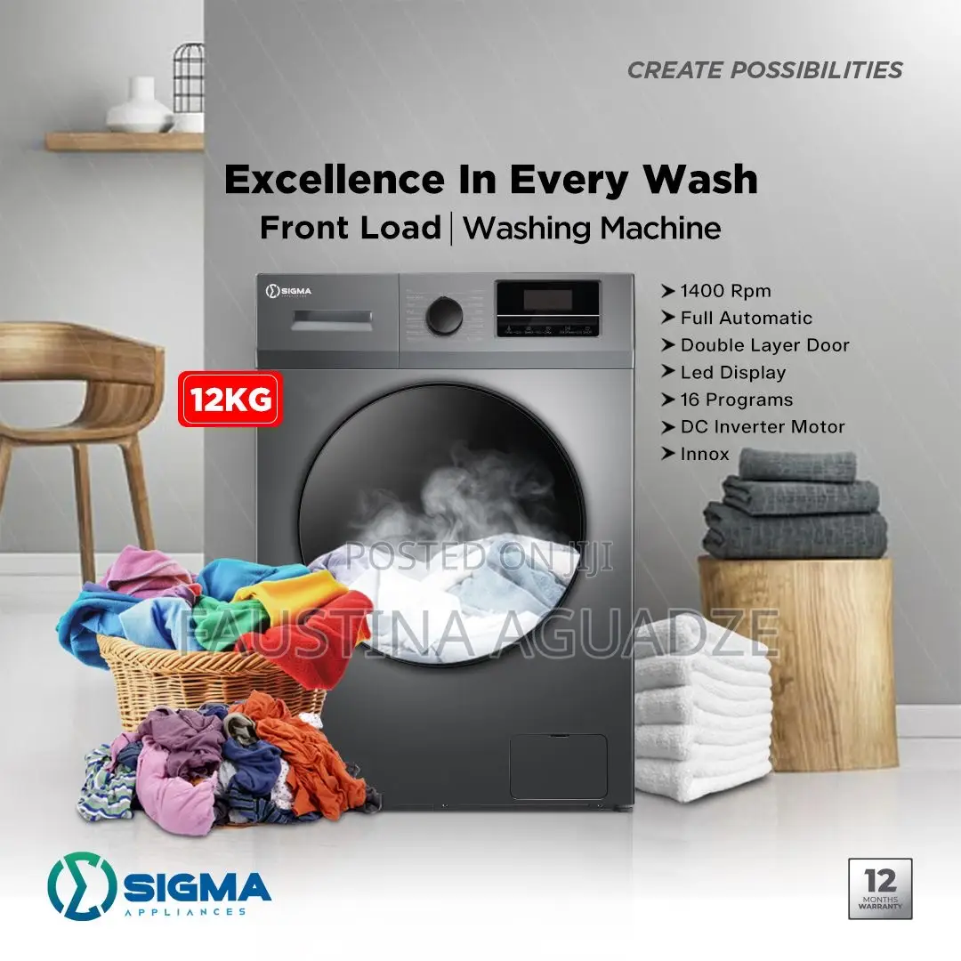 Sigma 12kg Front Load Washing Machine
