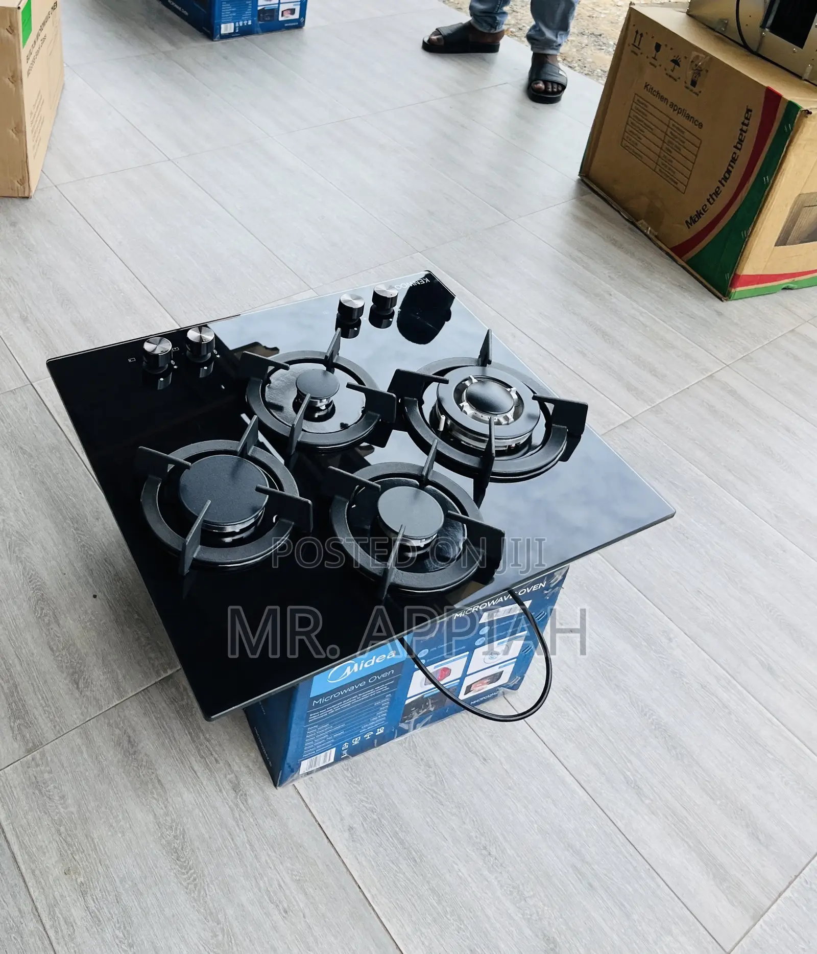 Tempered Glass Ceramic Kenwood 60cm 4 Gas Inbuilt Hob.