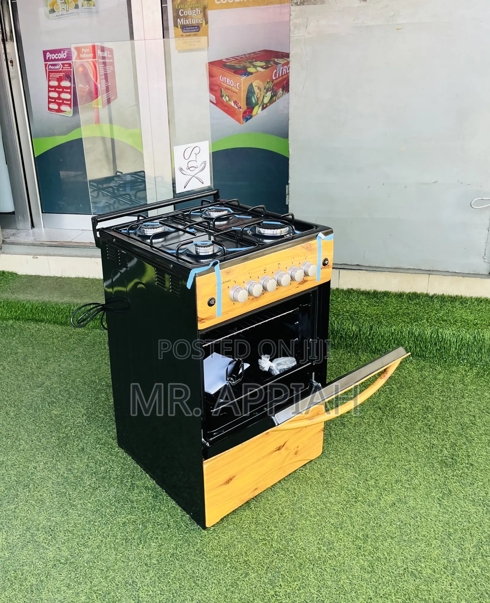 Well Design Volcano Wooden50x50 Automatic Ignition 4 Burner