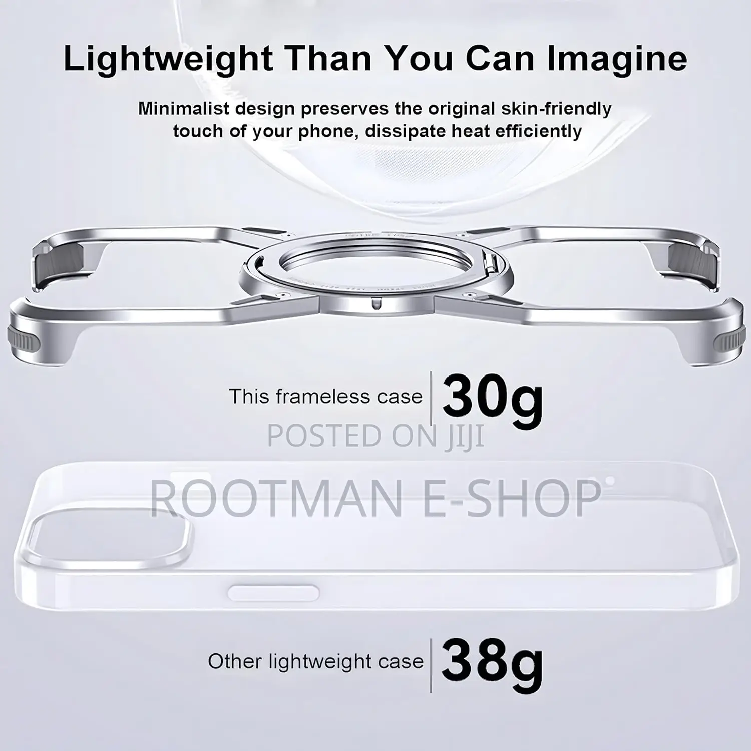 Frameless Magnetic Case for iPhone 14 -16 Pro Max With Stand