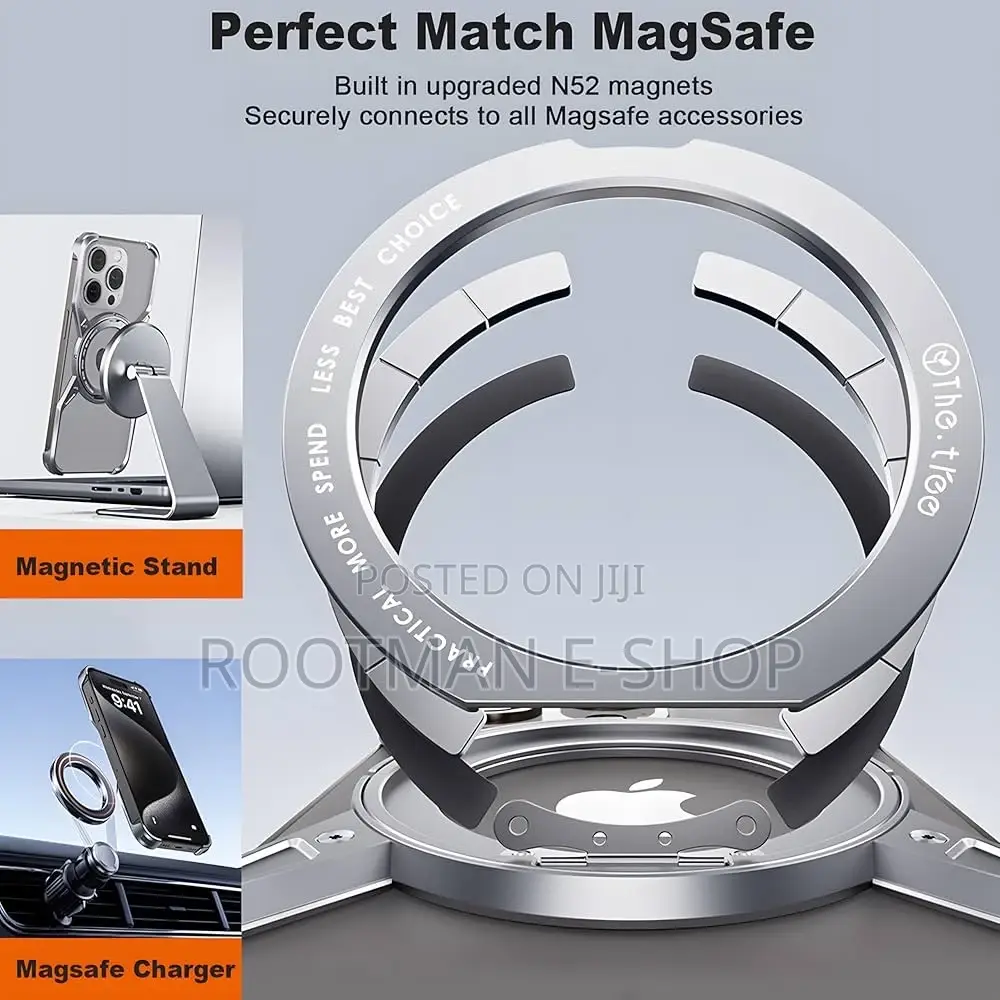 Frameless Magnetic Case for iPhone 14 -16 Pro Max With Stand