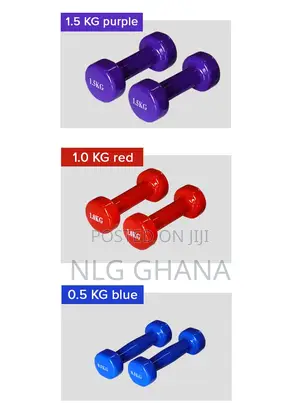 6pcs 10kg Vinyl Coated Dumbbells Set With Carr Hj_00265_10kg