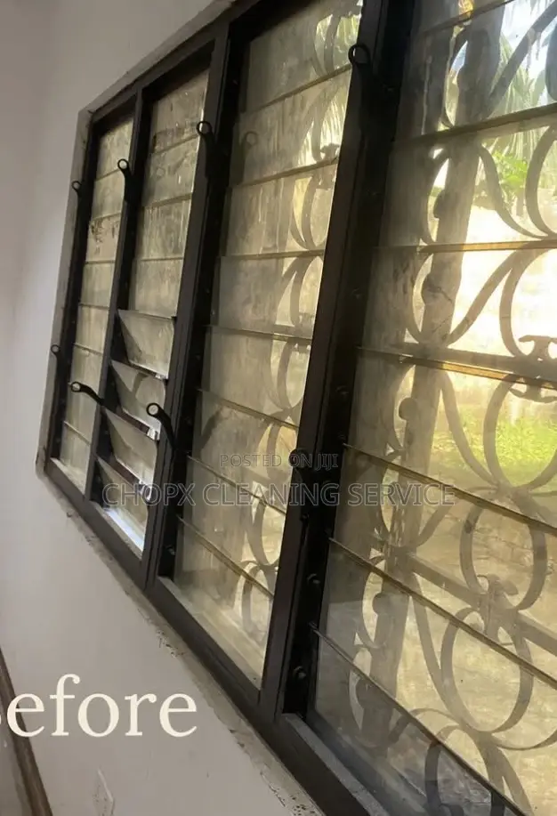 Window Glass Metal Fixture Cleaning
