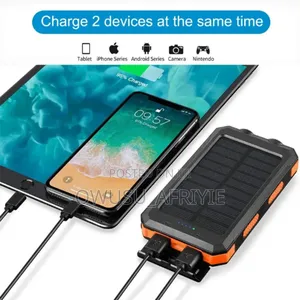 Power Bank (20000mah) With Torch and Solar Charge